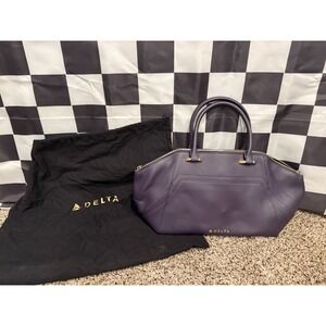Zac Posen Delta Airlines Passport Plum Leather Handbag